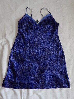 Chanteuse Intimates Satin Nightgown - Women's Size Large Slip Dress Chemise